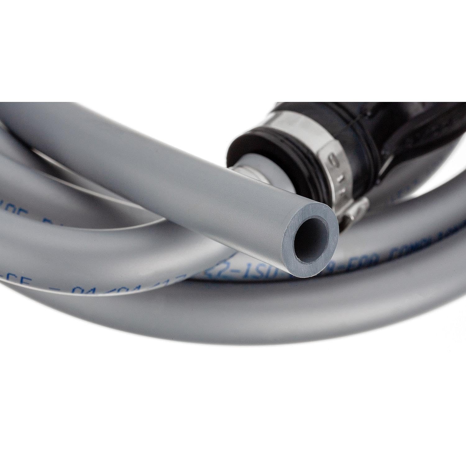 Quicksilver fuel line installed on outboard demonstrating correct routing and fit