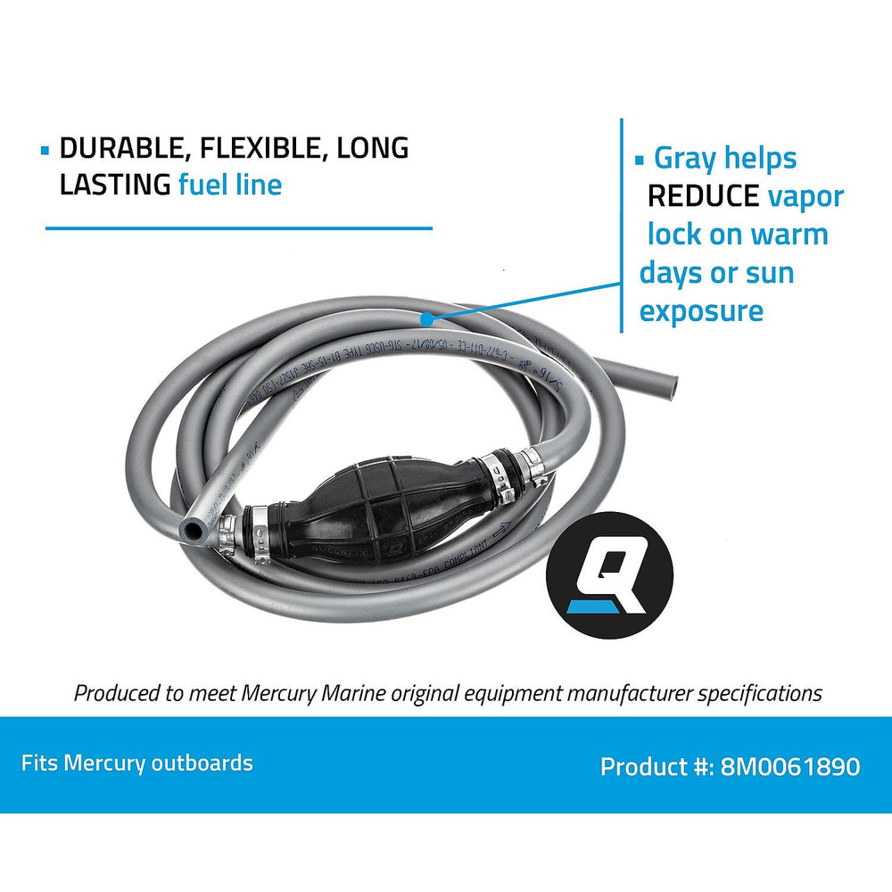 Quicksilver label and markings showing model info for correct part identification