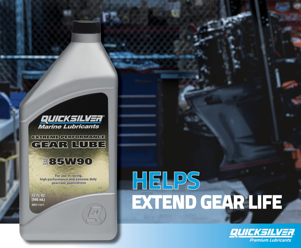 Quicksilver quart held in hand for scale to show compact, serviceable size