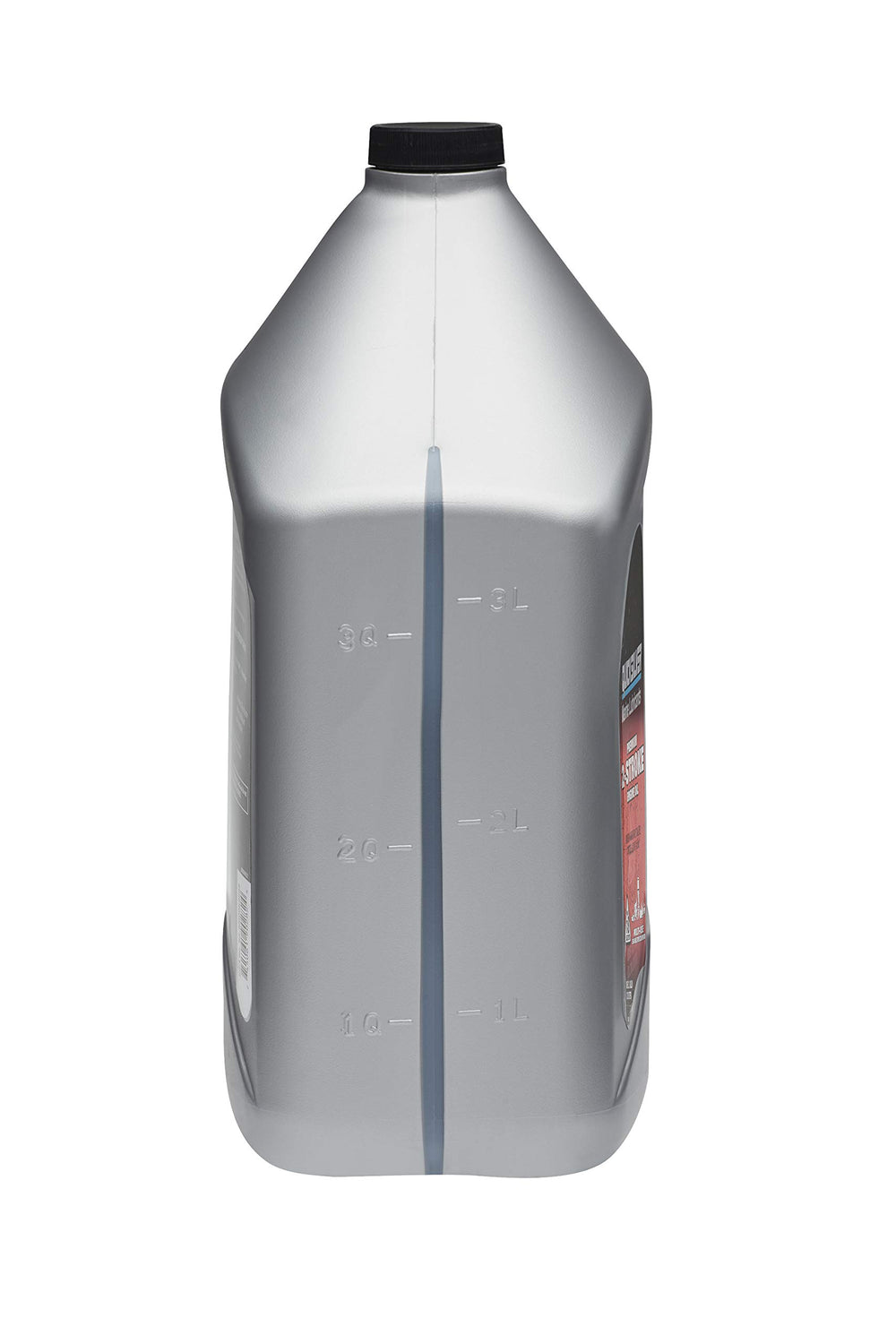 Quicksilver gallon stored on shelf showing compact, stackable storage benefit