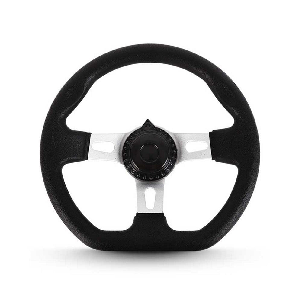 Quivorant front view steering wheel showing compact design and improved control