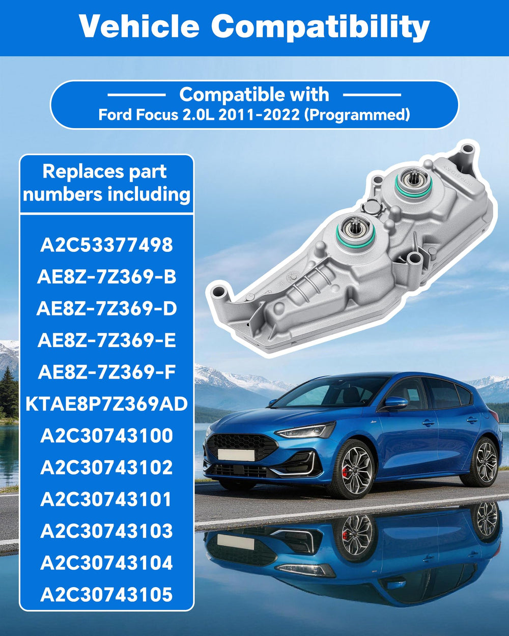 Quixofiber TCM installed in a Ford Focus transmission bay improving shift control