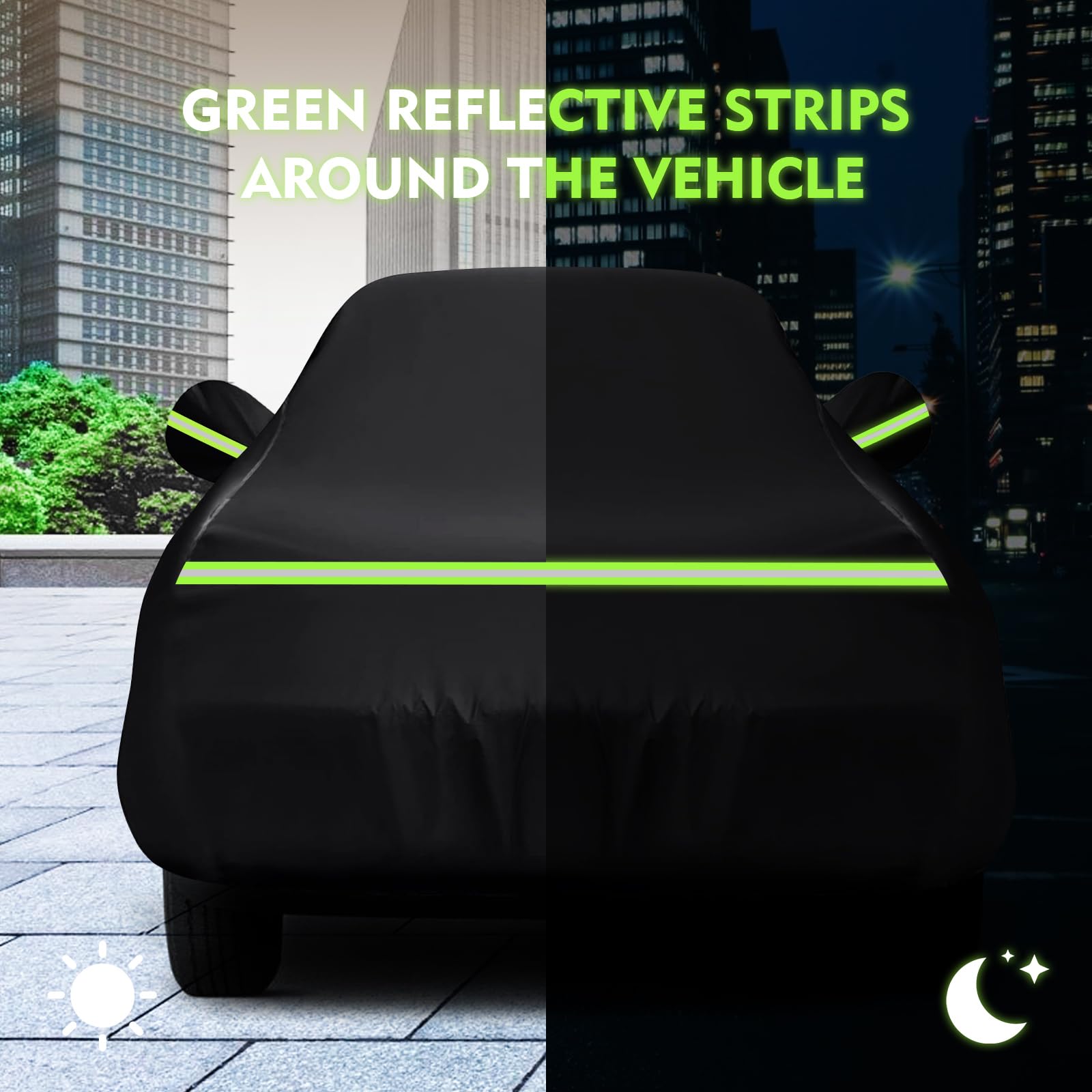 QUNSUNUS cover folded inside storage bag with installation guide for compact storage
