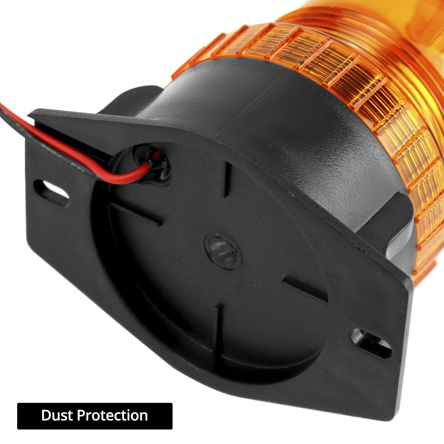 QWORK beacon with dust cover removed to show encapsulated electronics protection