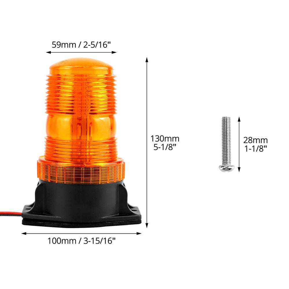 QWORK strobe mounted on truck roof illustrating road-ready warning visibility