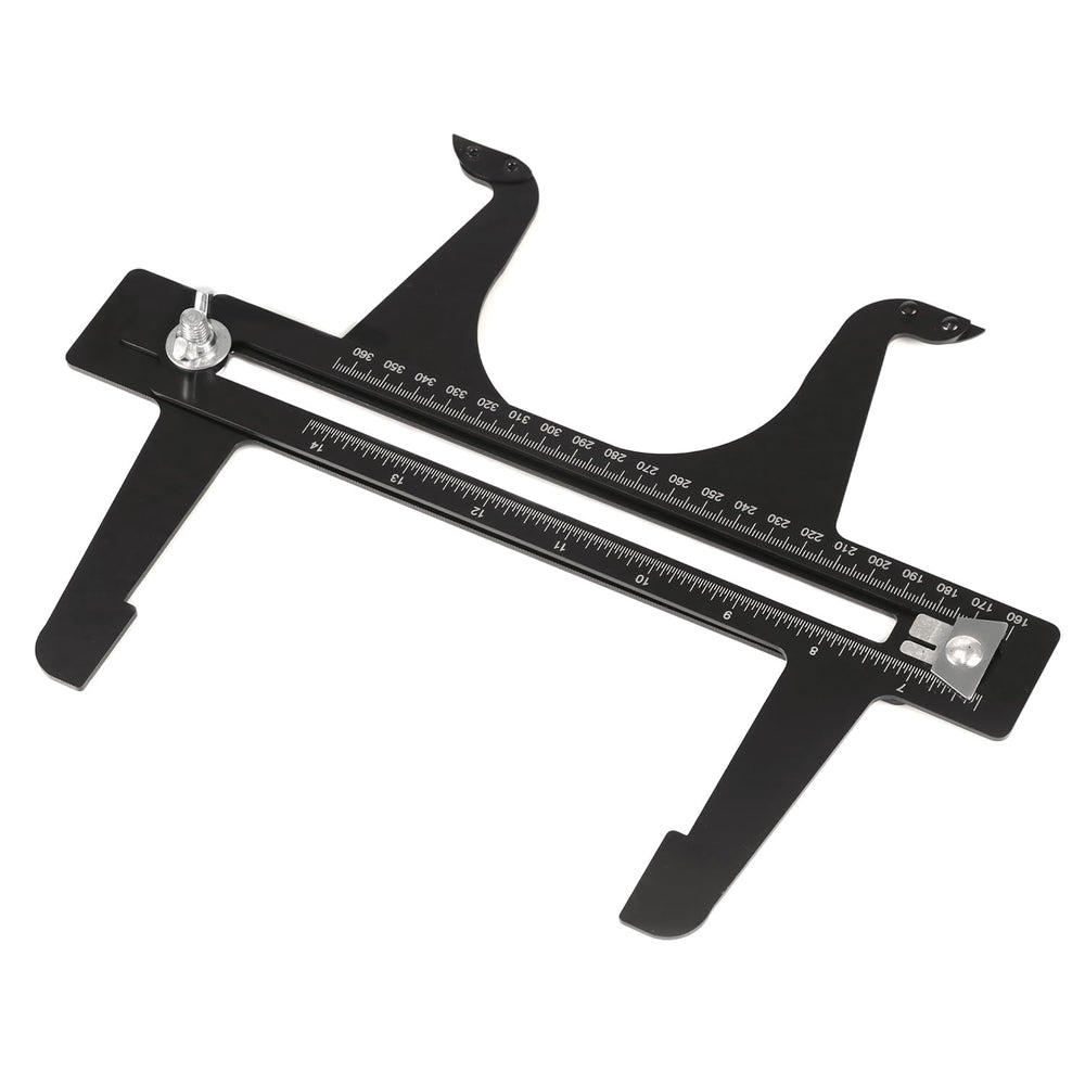 QWORK close-up of dual metric and imperial scales for precise brake measurements