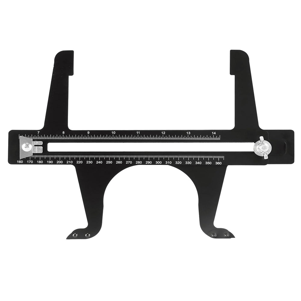 QWORK front view of brake measuring tool showing full length and scales for accurate setup