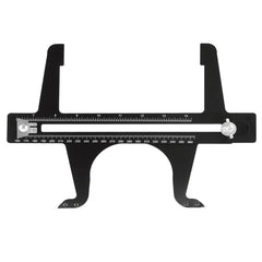 QWORK front view of brake measuring tool showing full length and scales for accurate setup