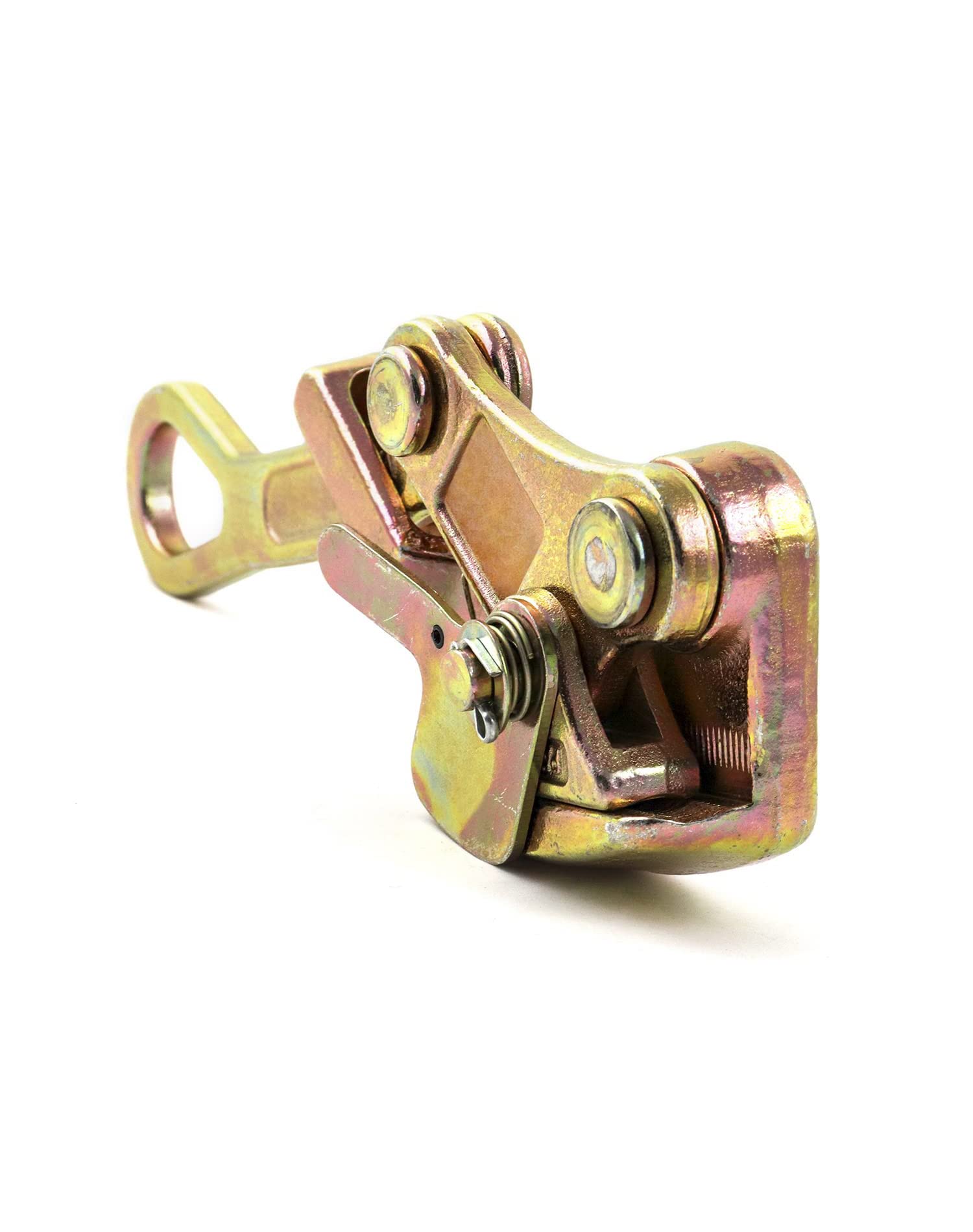 QWORK clamp in use pulling cable to demonstrate safe temporary tensioning benefit