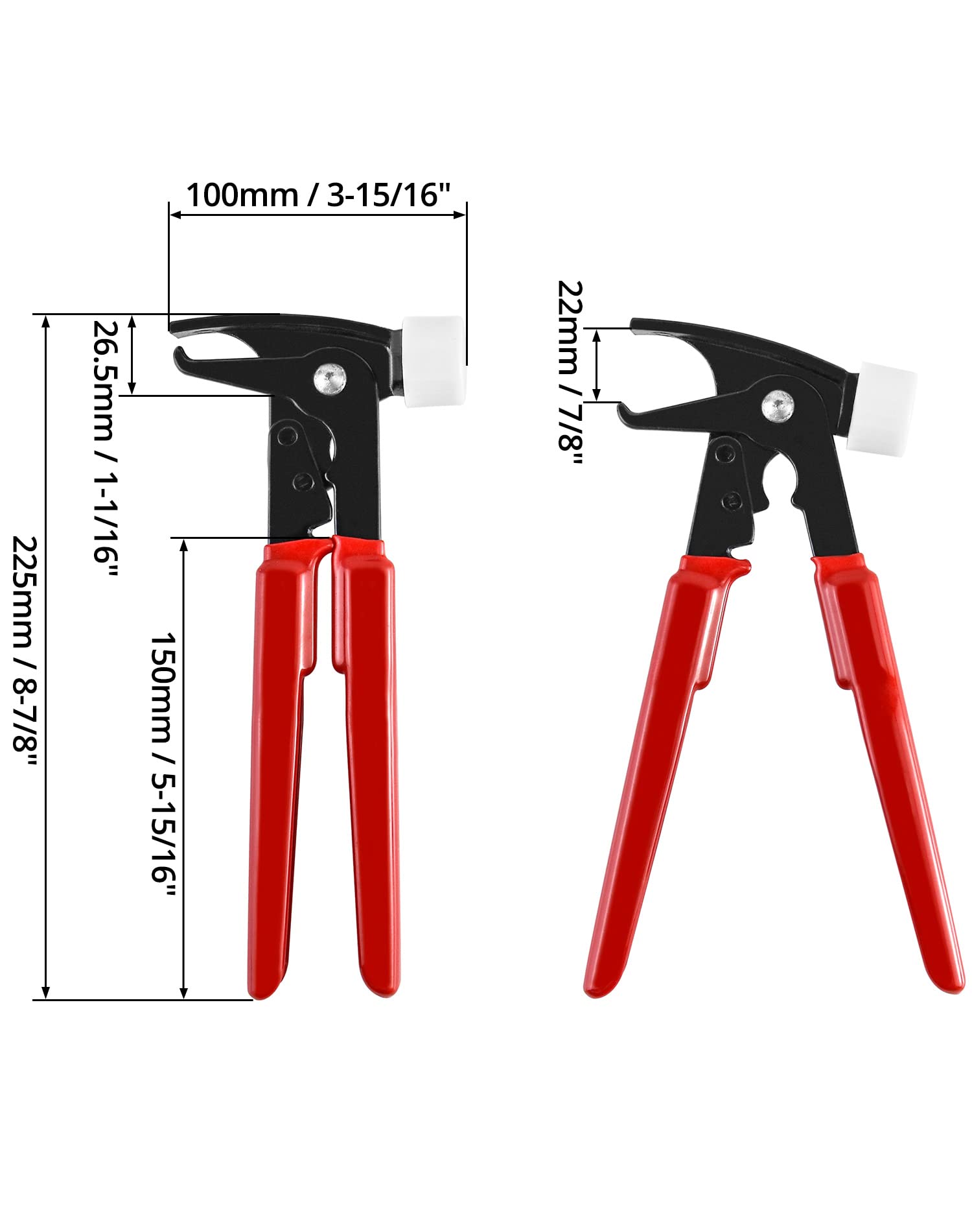 QWORK crimp notch compressing clip weight for reliable retention