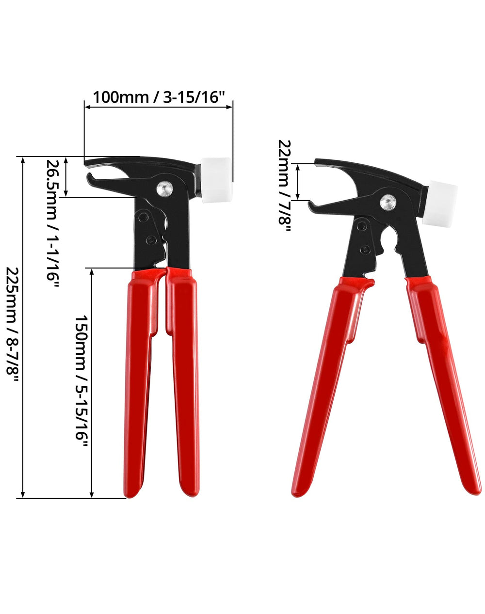QWORK crimp notch compressing clip weight for reliable retention