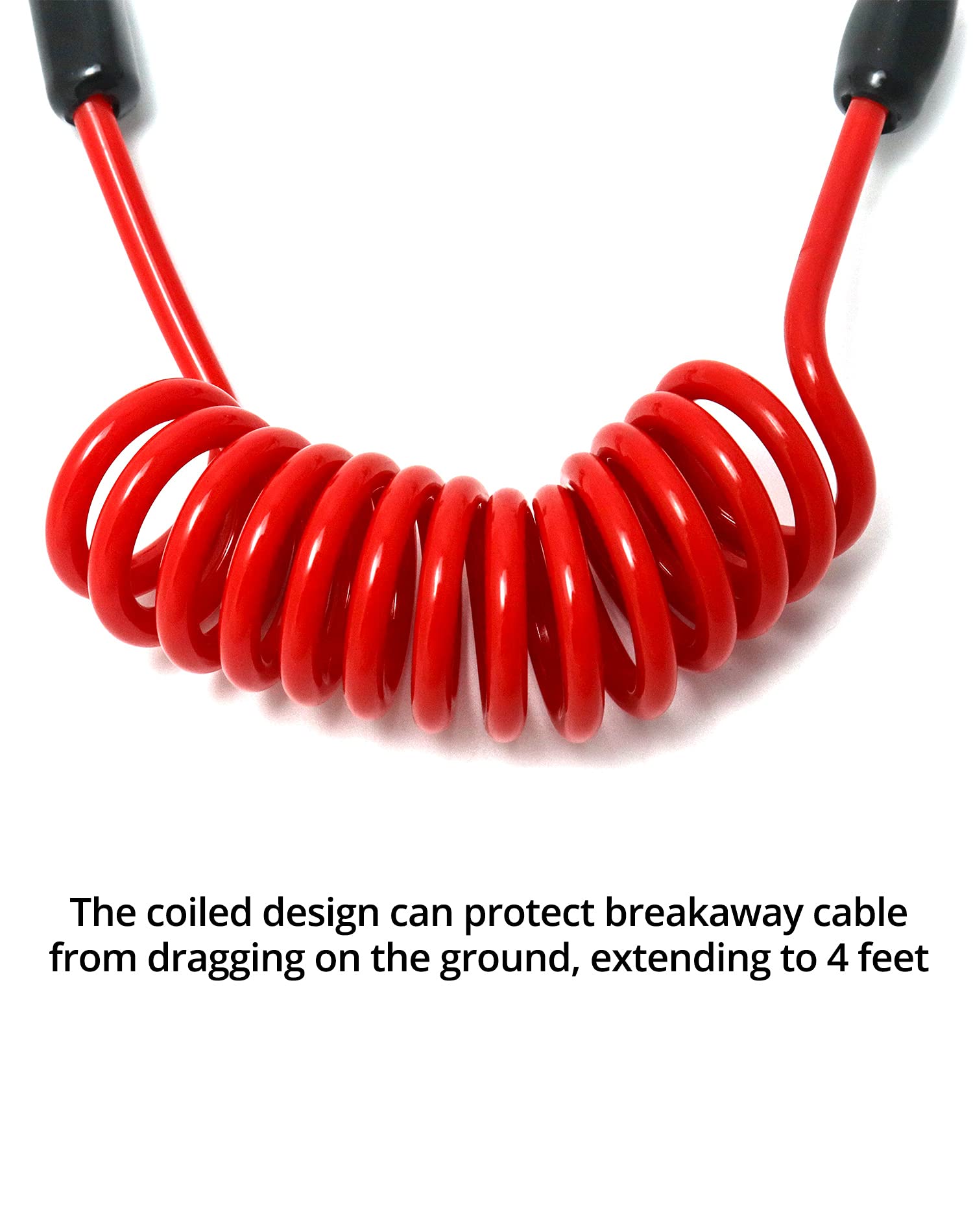 QWORK cable stretched to 4 feet illustrating quick extension and emergency reach