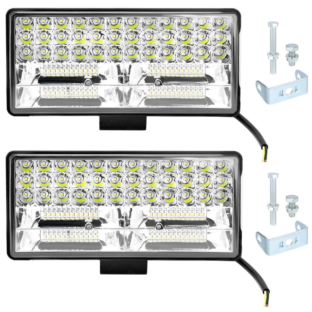 QWORK front view showing full 9-inch light bar and benefit of compact power