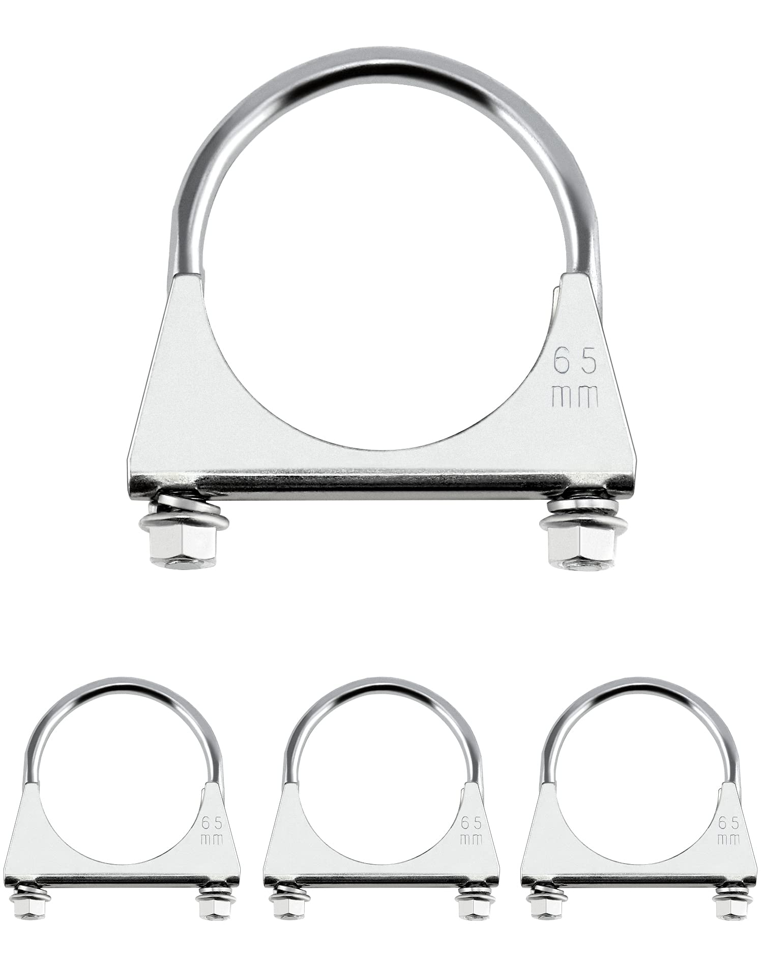 QWORK front view of 4-pack clamps showing compact, durable design and quick replacement benefit