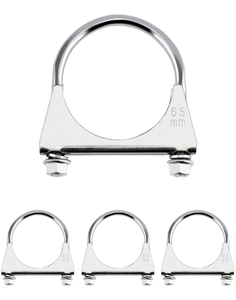 QWORK front view of 4-pack clamps showing compact, durable design and quick replacement benefit