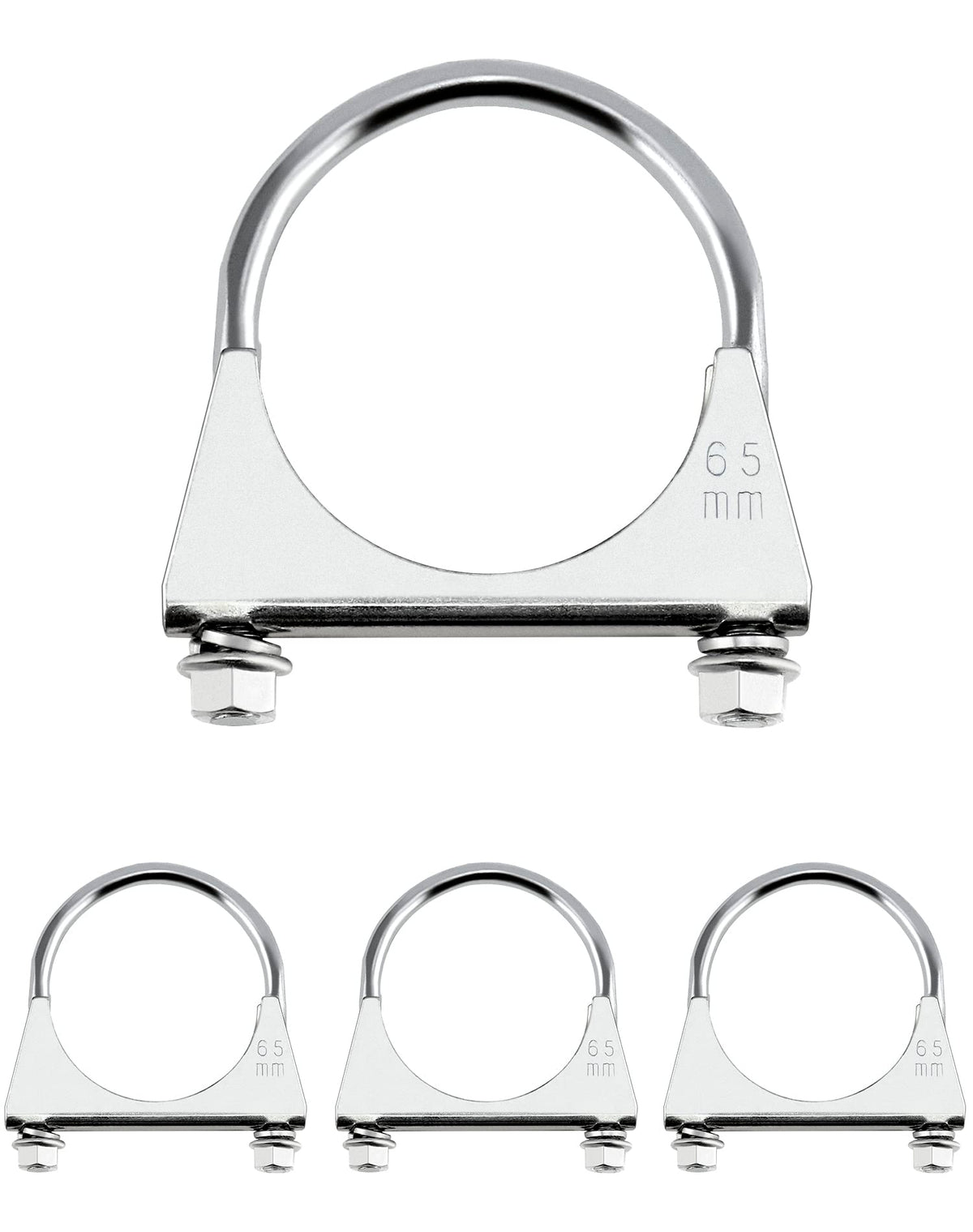 QWORK front view of 4-pack clamps showing compact, durable design and quick replacement benefit