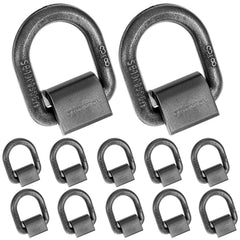 QWORK front view of 12-piece D-ring set showing complete package and benefits