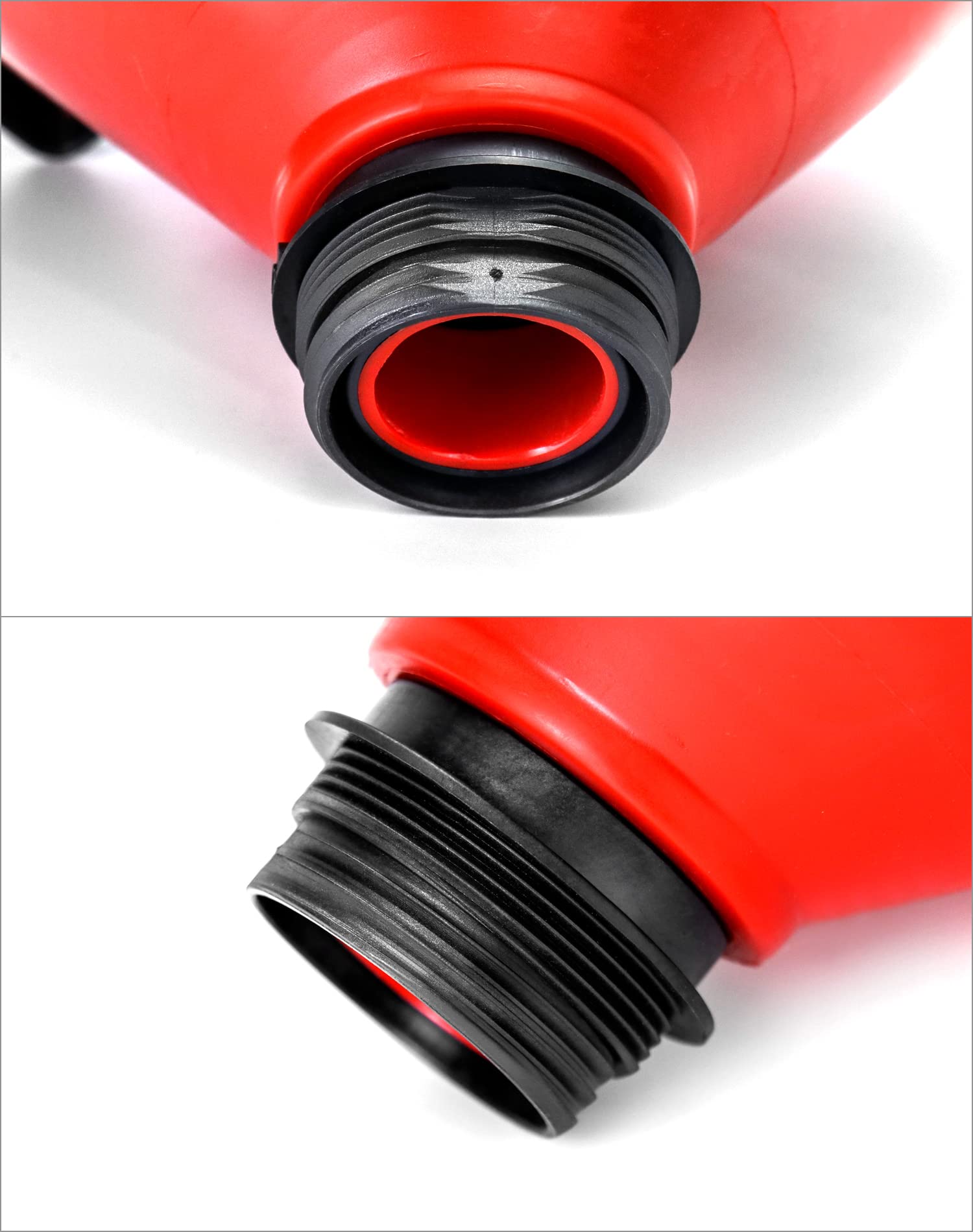 QWORK funnel removable stainless-steel strainer close-up trapping debris benefit