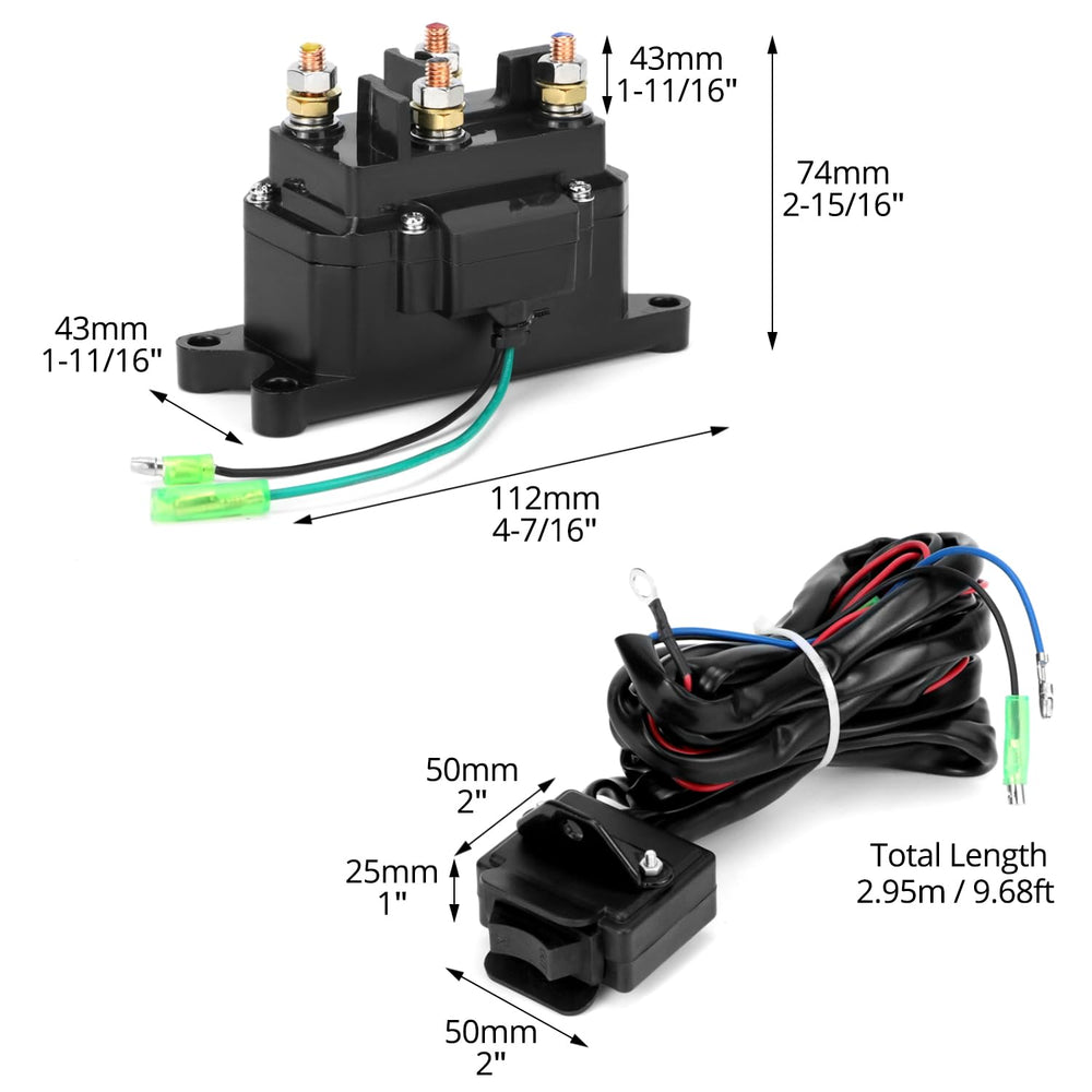 QWORK installed on an ATV handlebar demonstrating easy access and safer winch operation