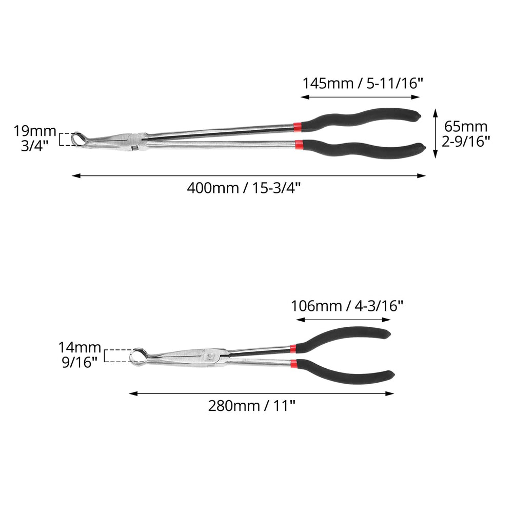 QWORK pliers in lightweight packaging for neat toolbox storage benefit