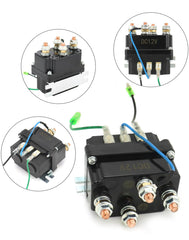 QWORK steel solenoid relay close-up showing robust body and terminals for durable load handling