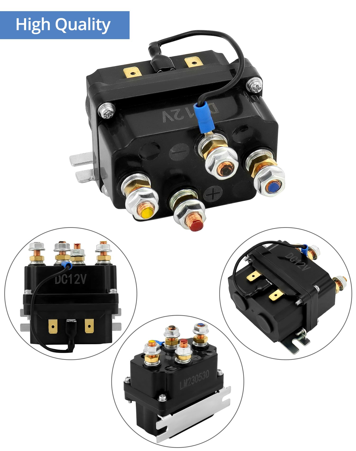 QWORK relay side profile powder-coat resisting corrosion and road wear