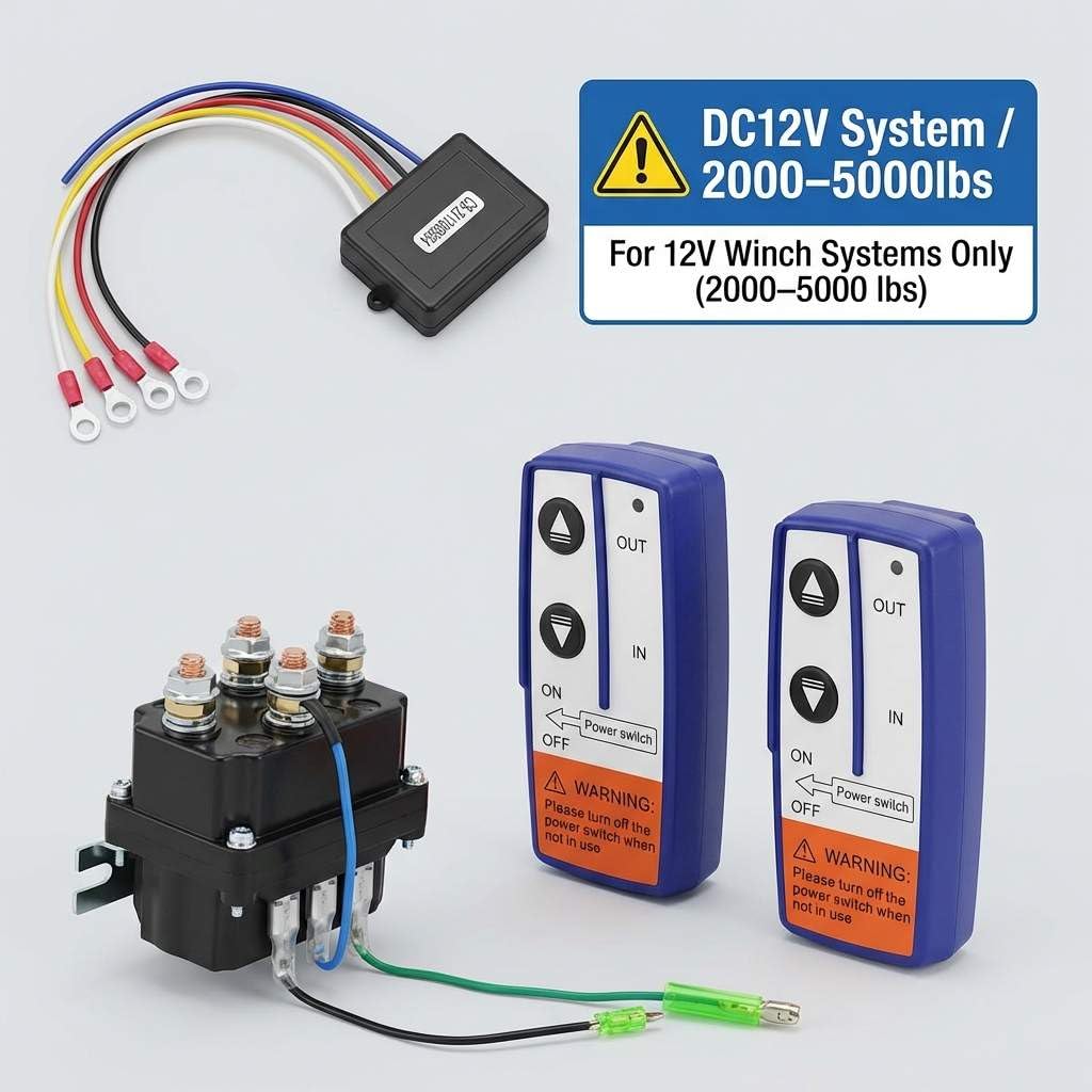 QWORK wireless remote front view with buttons providing safe distance control during recoveries