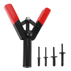 QWORK rivet gun angled handle demonstrating lightweight comfort
