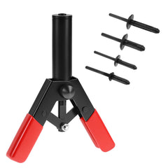 QWORK rivet gun front view showing ergonomic grip and control