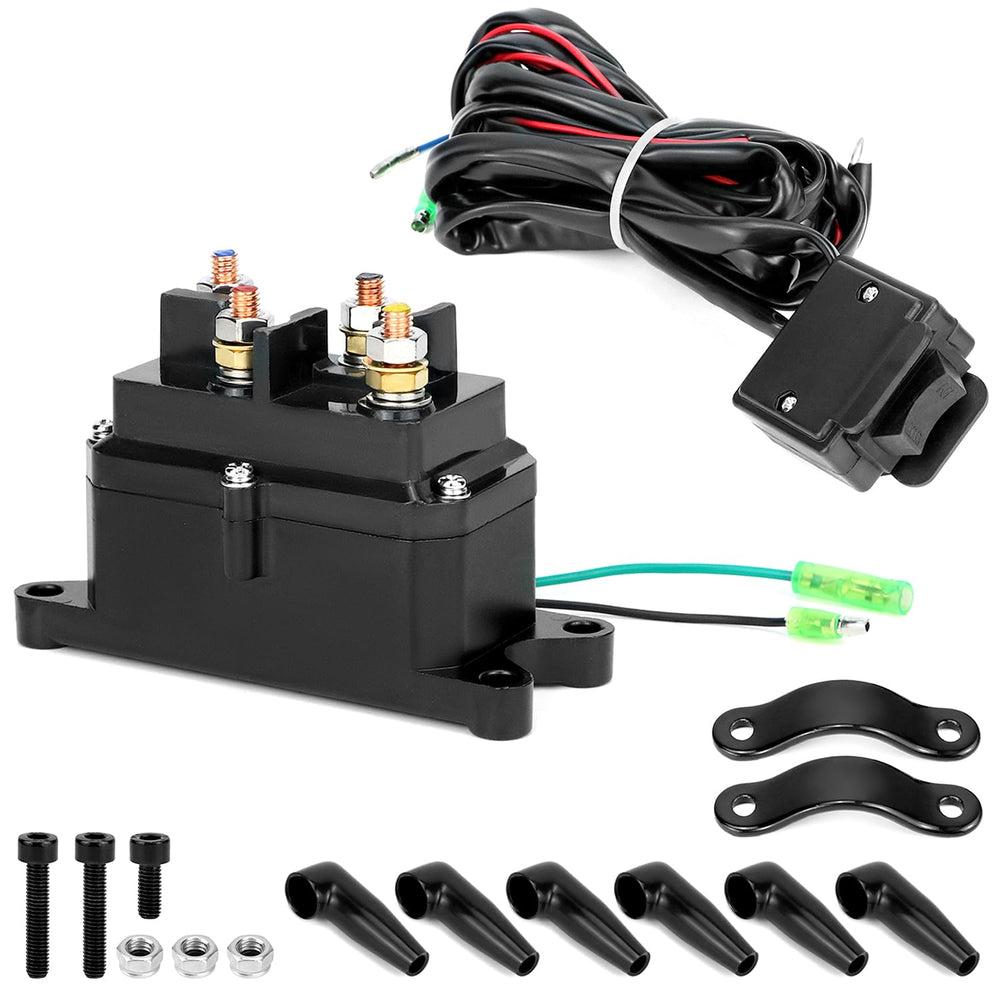 QWORK thumb rocker switch assembly with wires visible for quick handlebar control