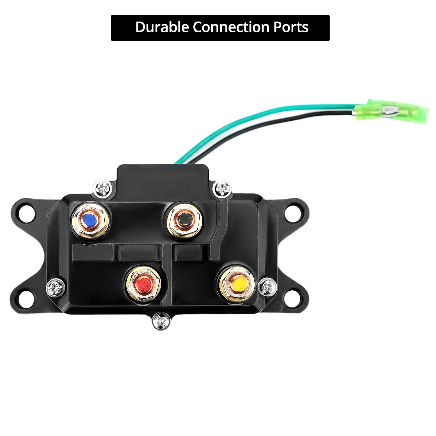 QWORK side view showing mounting holes and label detail for correct fitment and installation guidance