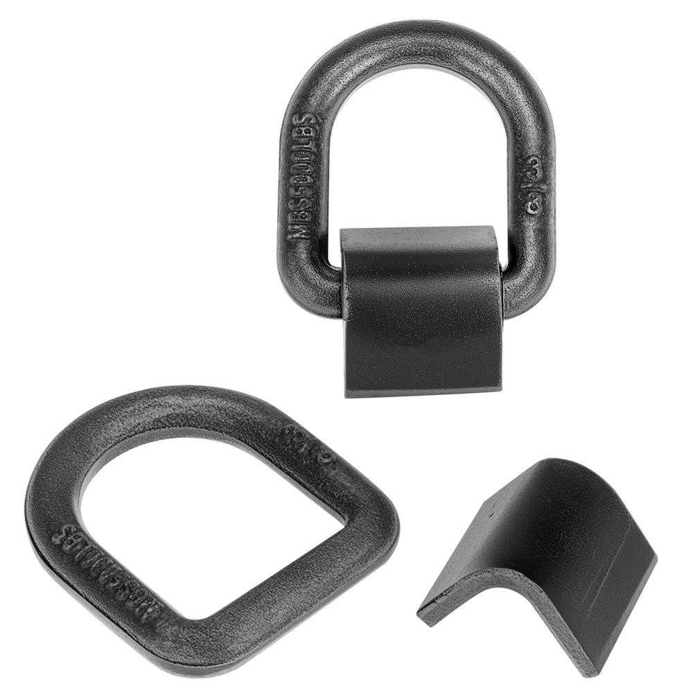 QWORK D-ring next to ruler showing size and scale for correct fit benefit