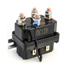 QWORK front view of solenoid showing mounting holes and terminals for reliable replacement