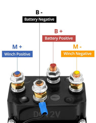 QWORK solenoid mounted in a winch control box demonstrating straightforward fitment