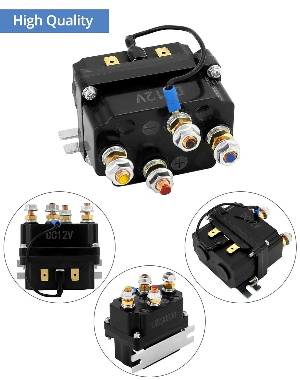 QWORK side profile highlighting smooth black housing and corrosion-resistant finish