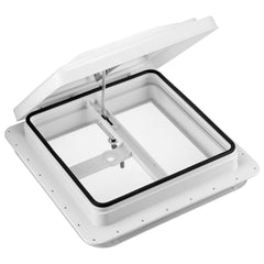 QWORK vent top view showing translucent lid and weather protection benefit