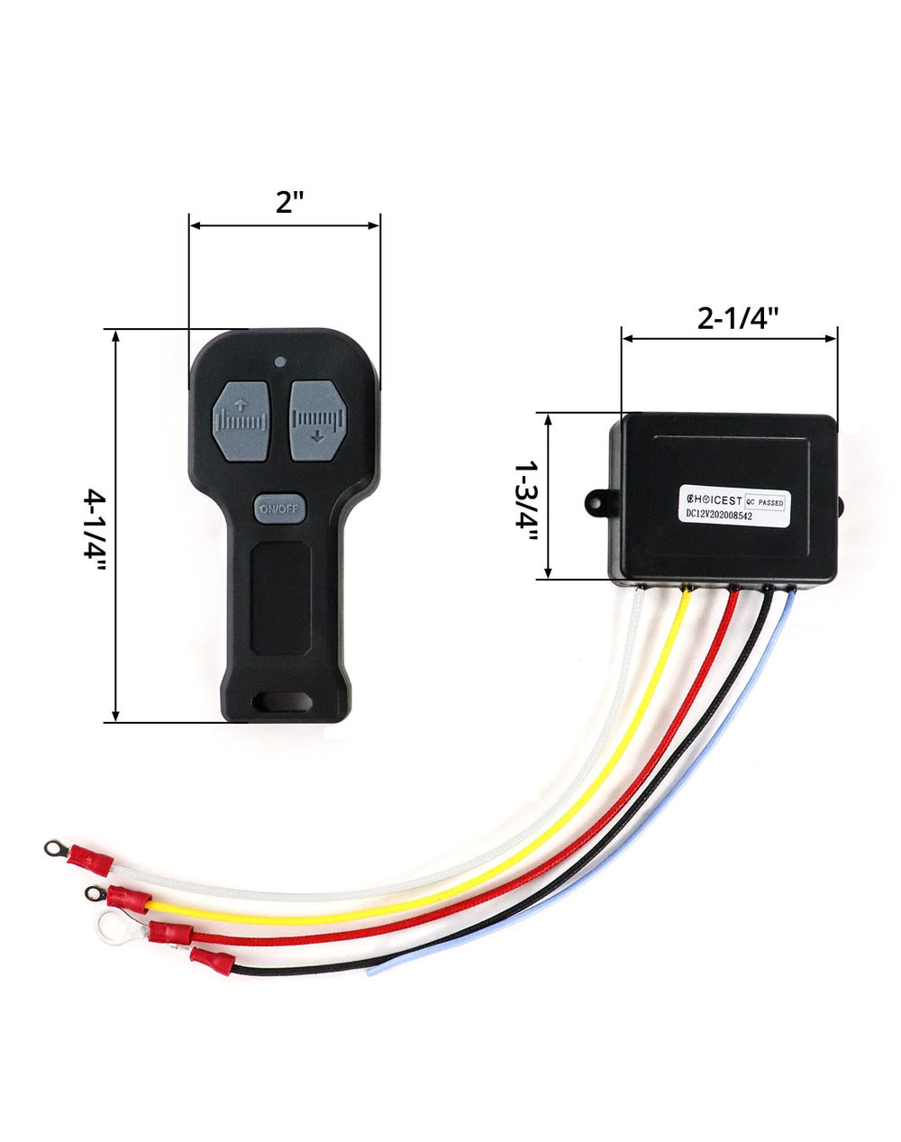 QWORK receiver seal close-up showing IP65 weather resistance benefit