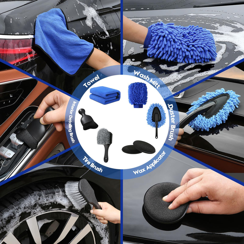 Qydipclin soft wash mitt and microfiber towels gentle on paint