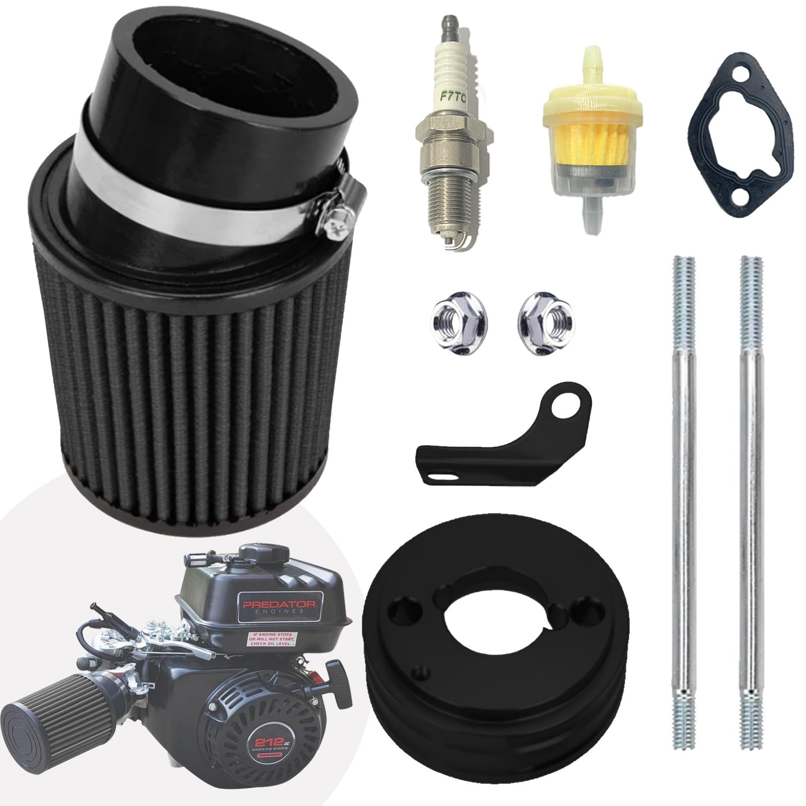 QYMOTO front packaging showing the complete upgraded air filter kit and benefits