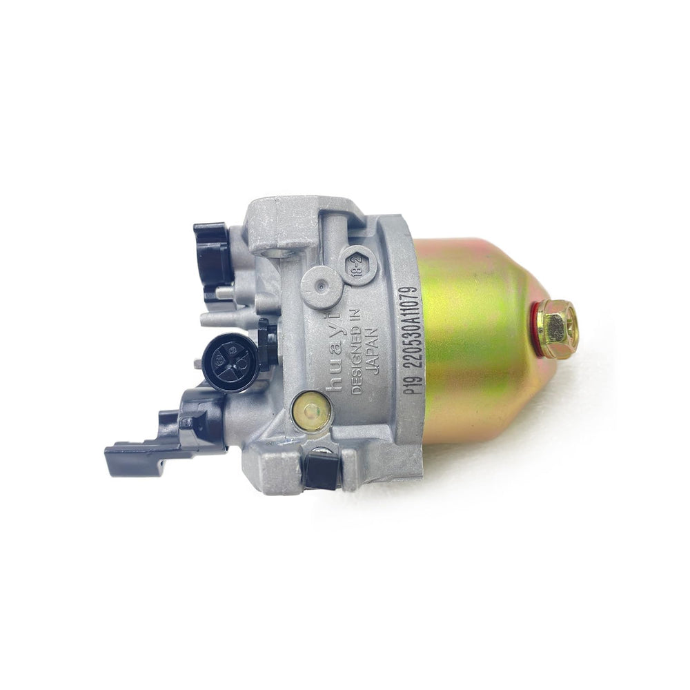 QYMOTO P19 next to spark plug to show compact size and fitment clarity