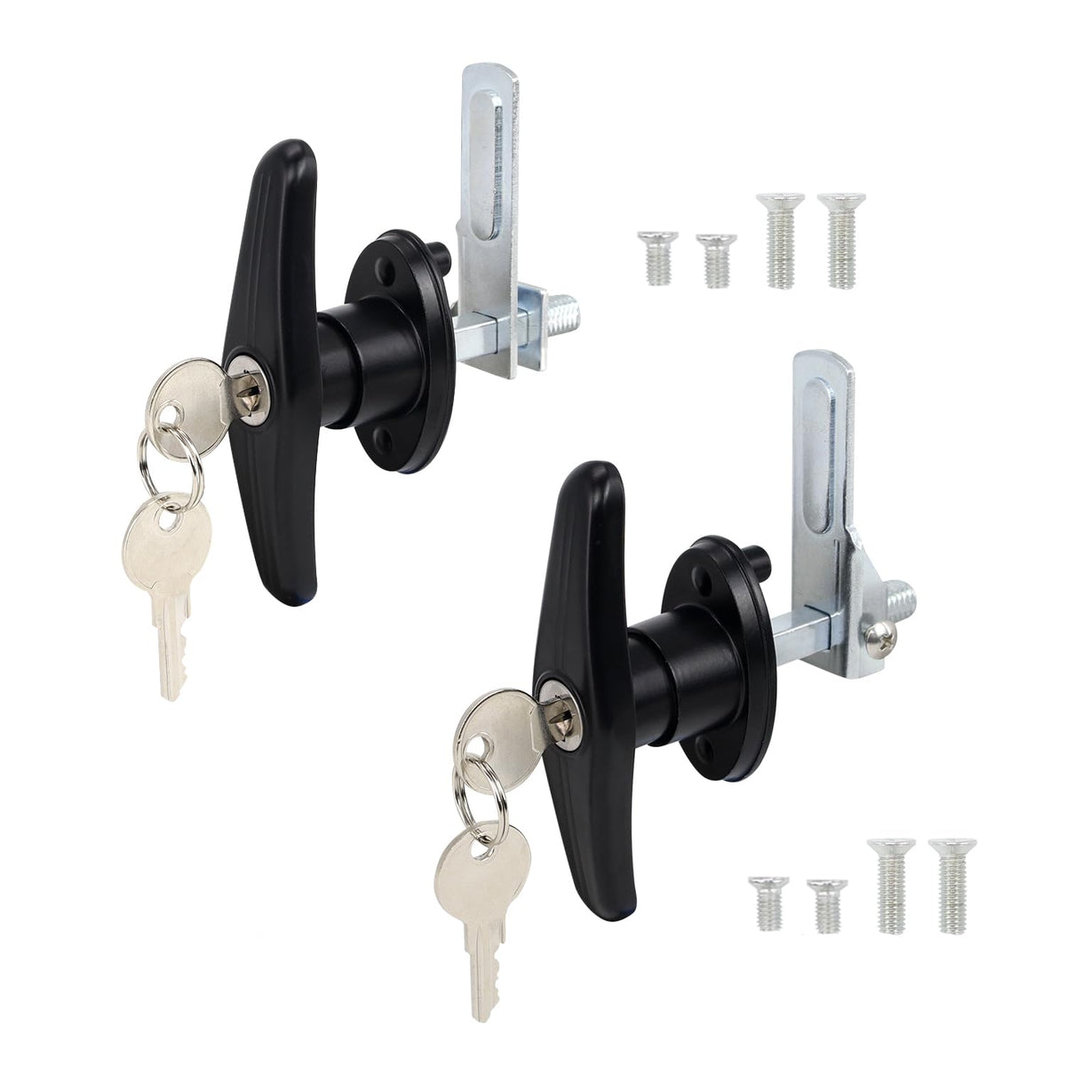 QZATTCAEN front view of the complete keyed-alike T-handle set with clear security benefit