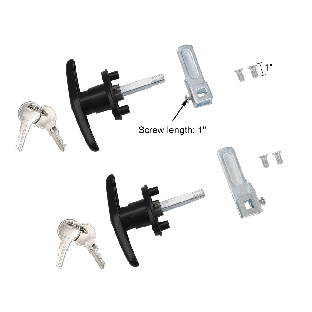 QZATTCAEN T-handle mounted on a truck cap demonstrating secure camper shell protection