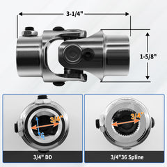 RABROPAR close-up of 3/4 inch double-D bore showing D-profile for snug mounting