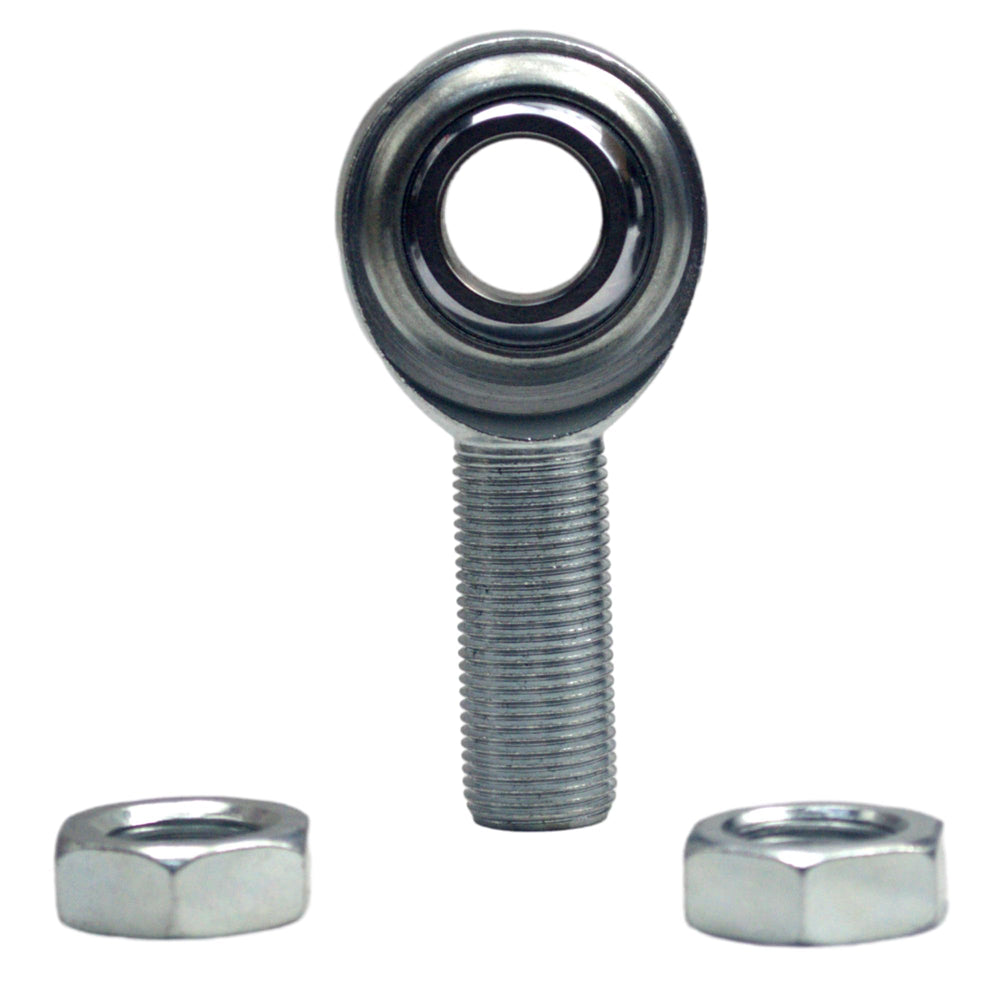 RABROPAR rod end beside ruler for scale to confirm 3/4 inch steering shaft compatibility