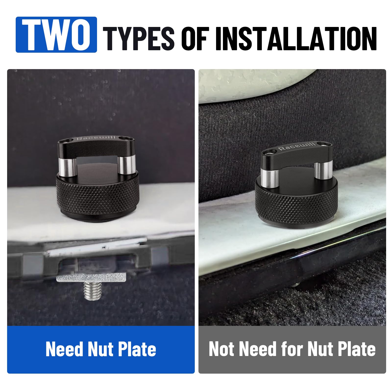 Racewill screws next to ruler showing size and fit compatibility benefit