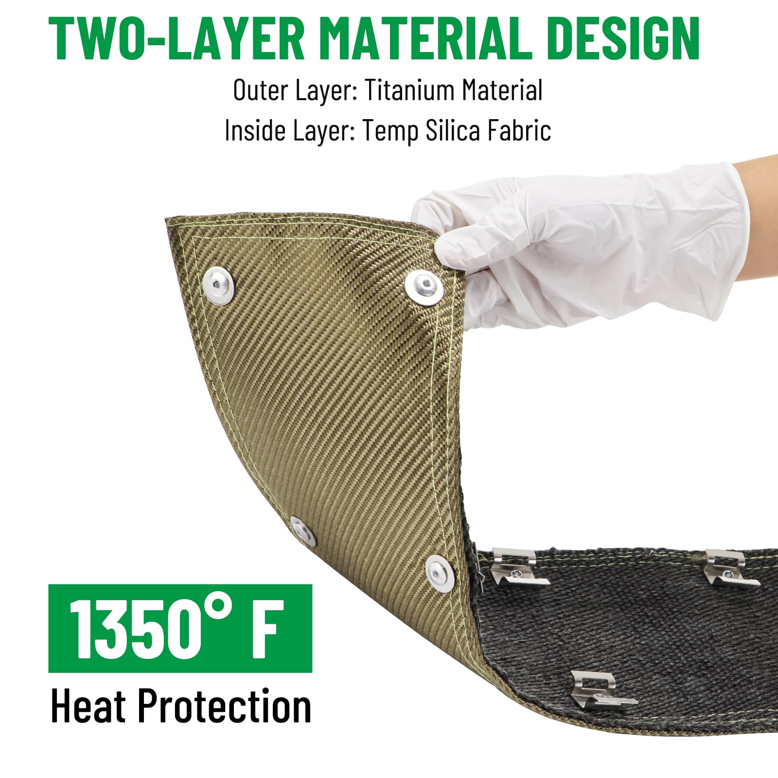 Racewill close-up of titanium outer layer reflecting heat for better durability