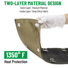 Racewill close-up of titanium outer layer reflecting heat for better durability