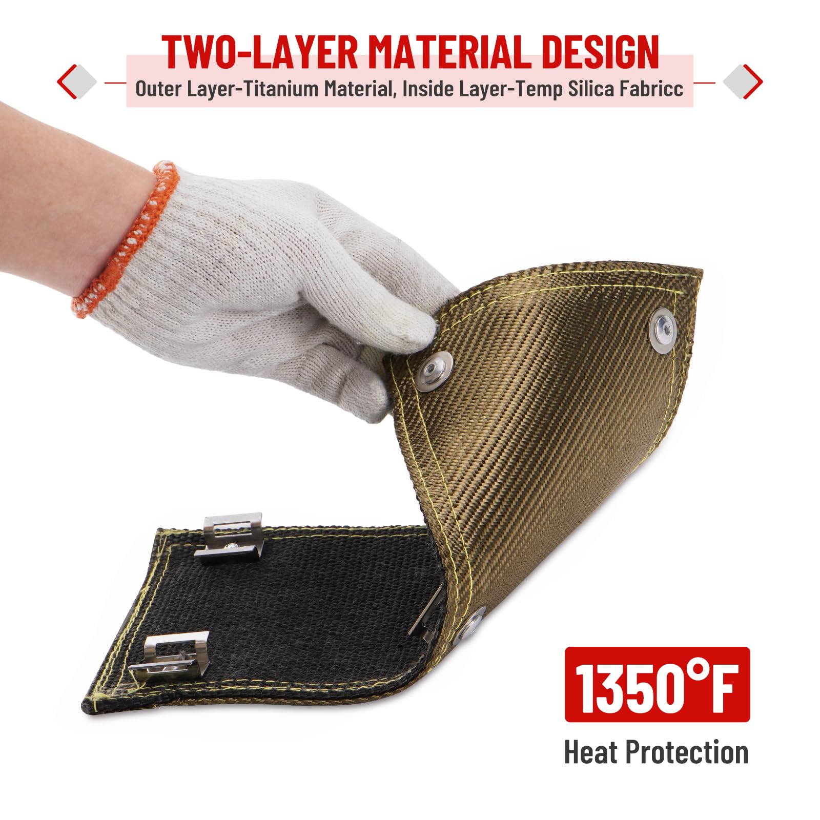 Racewill inner silica fabric detail showing high-temperature insulation