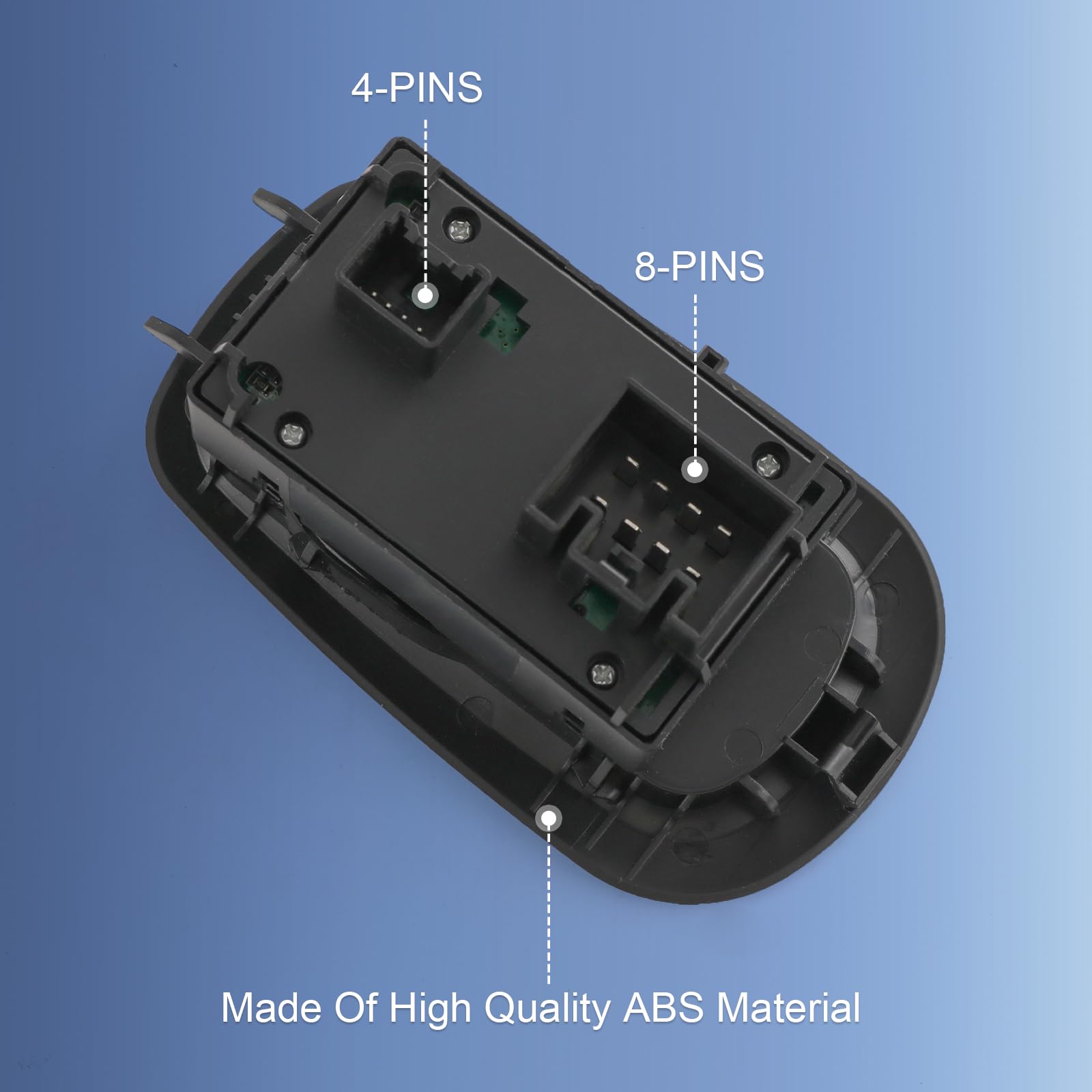 RADHLBNIU switch installed in Transit door showcasing correct OEM fit