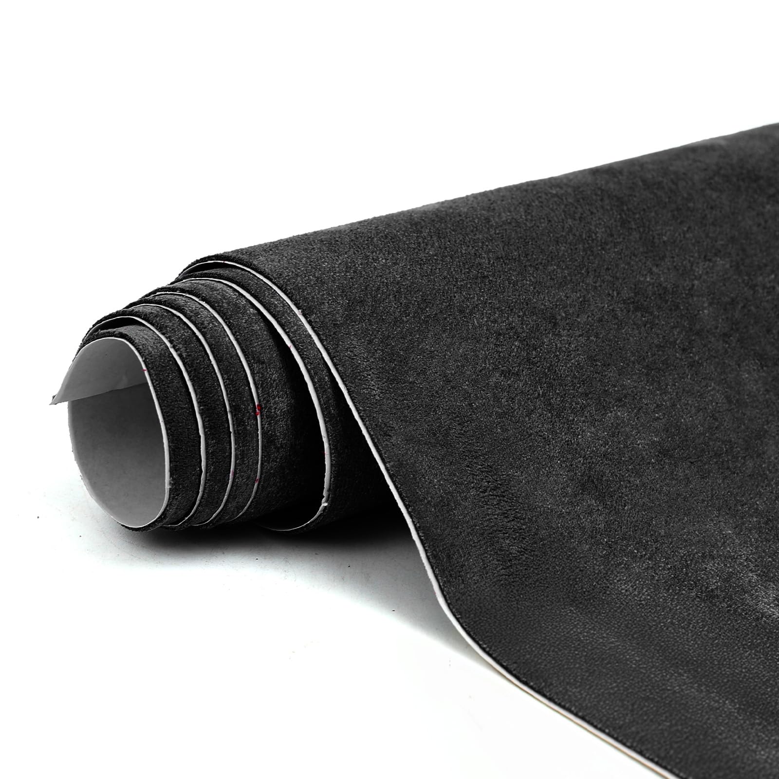 RadiantDecor front packaging of black suede wrap showing size and finish benefits